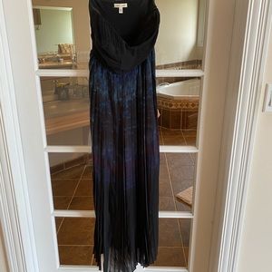 Silence + Noise black strapless midi dress